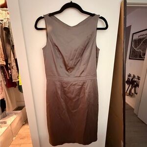 VINTAGE Marc New York Taupe Cutout Silk Dress
